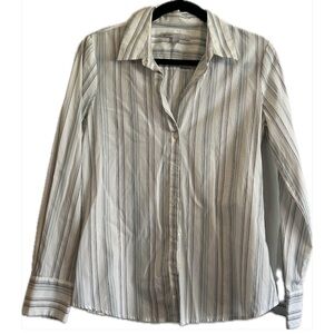 Old Navy Dress Button Down Striped Top Long Sleeve